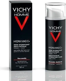 Vichy Homme Hydra Mag C+ Soin Hydratant Anti-Fatigue Visage + Yeux, 50ml