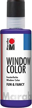 Marabu Window Color fun & fancy Malfarbe Glas/Porzellan, violett, 80ml