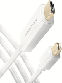 Axagon Mini DisplayPort 1.2/HDMI 1.4b Adapterkabel weiß, 1.80m