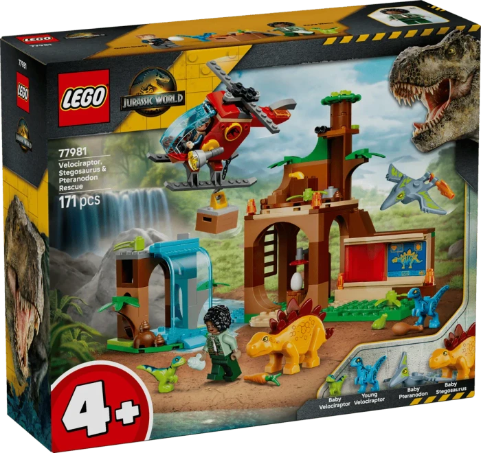 LEGO Jurassic World - Rettungszentrum für Junge Velociraptoren, Stegosaurier und Pteranodon