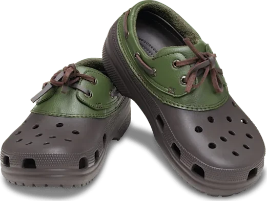 Crocs Classic Boat Shoe espresso/army green