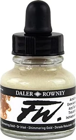 Daler Rowney FW Acrylic Ink shimmering gold, 29.5ml
