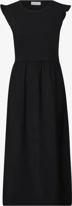 Street One Midikleid im Strukturmix mit Rundhals Kleid schwarz (Damen)