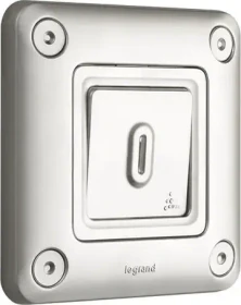 Legrand Soliroc Taster Schließer 1-polig separatem Meldekontakt, grau