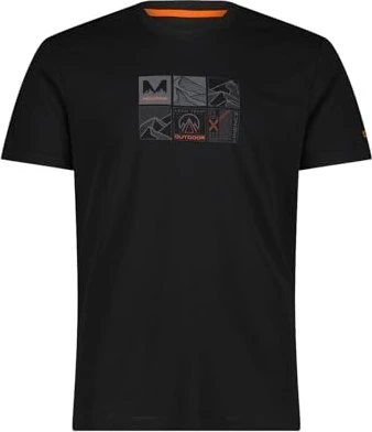 CMP Pique Adventure Print Funktionsshirt kurzarm antracite/orange (Herren)