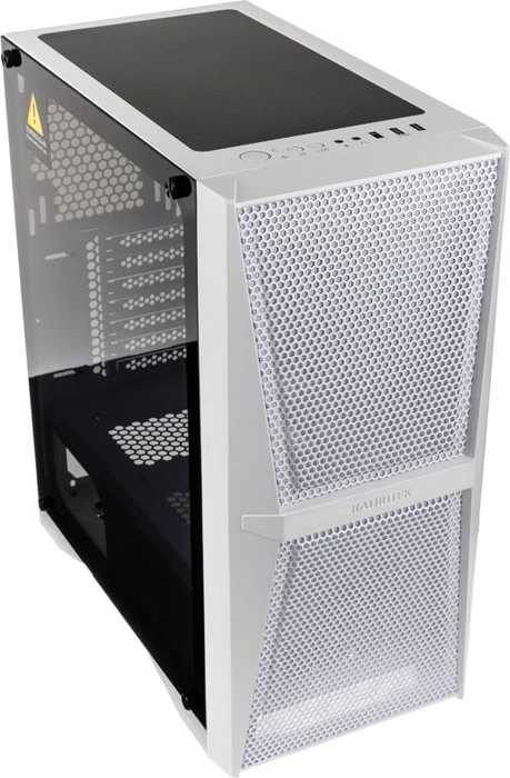 Raijintek Silenos MS, weiß, Glasfenster