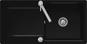 Villeroy & Boch Siluet 60 Einbau Becken reversibel mit Ablauffernbedienung chromite