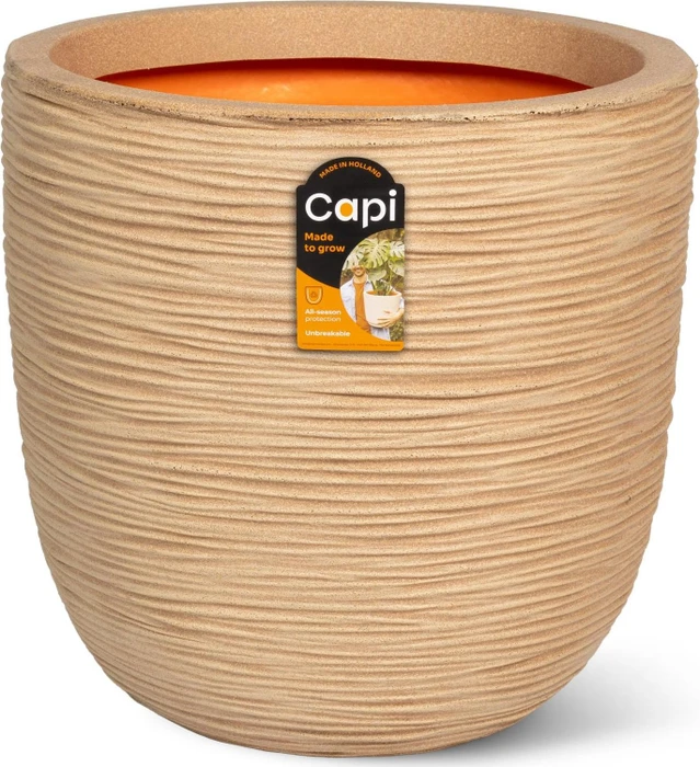 Capi Topf Kugel Rib Blumentopf 54cm terra