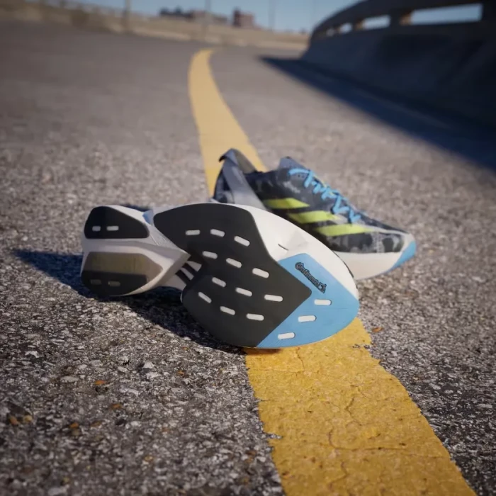 adidas Adizero Adios Pro 3 crystal white/lucid lemon/blue burst (Damen)