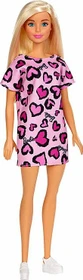Mattel Barbie - Chic im rosa Kleid mit Herzprint