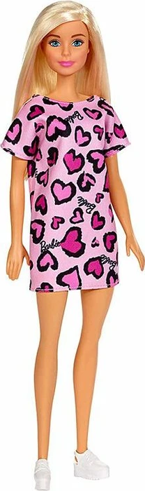 Mattel Barbie - Chic im rosa Kleid mit Herzprint