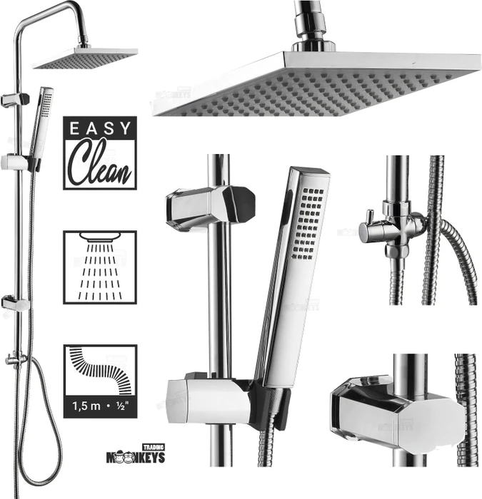 Schütte Tokyo Regendusche Duschset chrom
