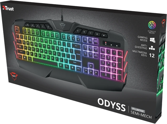 Trust Gaming GXT 881 Odyss, LEDs RGB, USB, DE