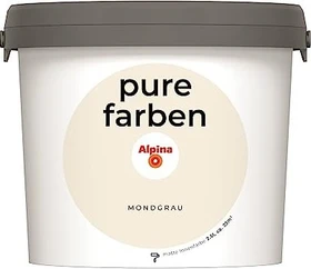 Alpina Farben Pure Farben Wandfarbe mondgrau innen grau, 2.5l