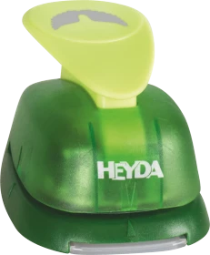 Heyda Hebel-Motivstanzer XL, Flügel, gelb/grün, 38mm
