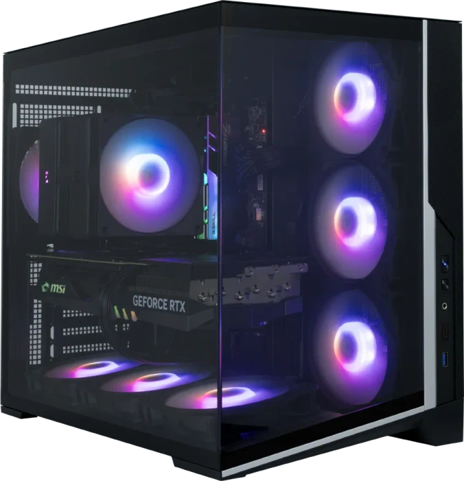 Zalman D40 Black, schwarz, Glasfenster