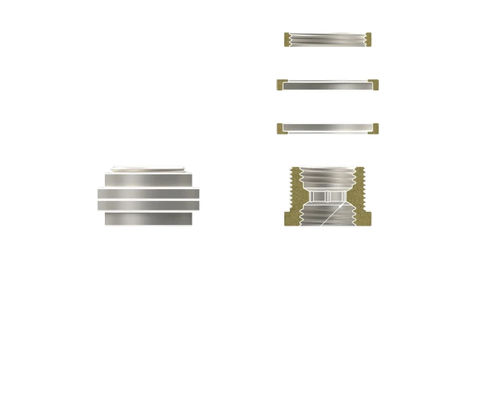 Thermal Grizzly DeltaMate Pass Through Fitting FF, G1/4", matt nickel