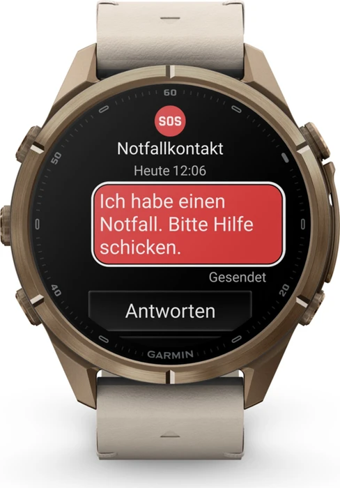 Garmin Fenix 9 Pro inReach 43mm autumn gold titanium/bone leather