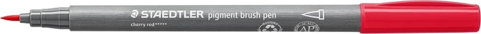 Staedtler pigment brush pen 371 kirschrot, 10er-Pack