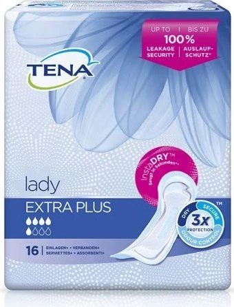 Tena Lady Discreet Extra Plus Hygieneeinlage, 96 Stück (6x 16 Stück)