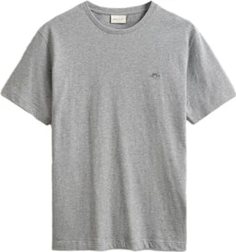 Gant Regular Fit Shield T-Shirt kurzarm grey melange (Herren)