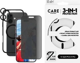 PanzerGlass 3-in-1 Privacy Bundle für iPhone 16 Plus schwarz/transparent