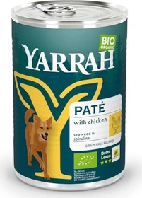 Yarrah Organic Dog Food Pâté mit Huhn, 2.40kg (6x 400g)