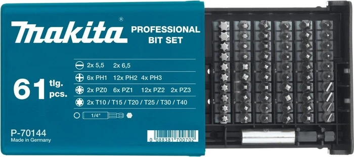 Bitset inkl. Werkzeugbox, 61-tlg.