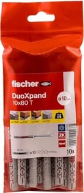 fischer DuoXpand 10x80 T B (10) Schrauben/Dübel-Sortiment, 10 Stück