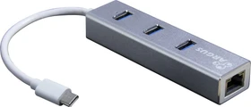 Inter-Tech Argus IT-410-S silber, RJ-45, USB-C 3.0 [Stecker] (88885472)