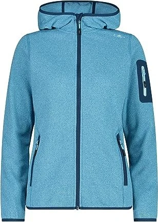 CMP Knit Tech Fleece Hoody Jacke meliert giada/anice/maiolica (Damen)