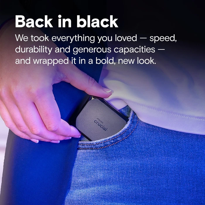 Crucial X10 Portable SSD, schwarz, 4TB, USB-C 3.2