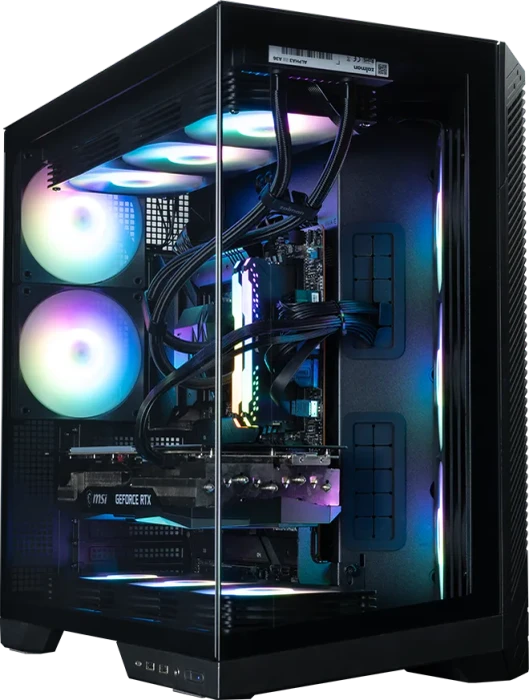 Zalman D50 Black, schwarz, Glasfenster