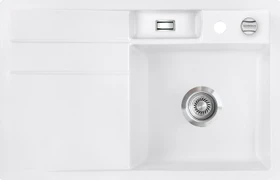systemceram Bela 78 F Einbau Becken rechts mit Ablauffernbedienung grönland