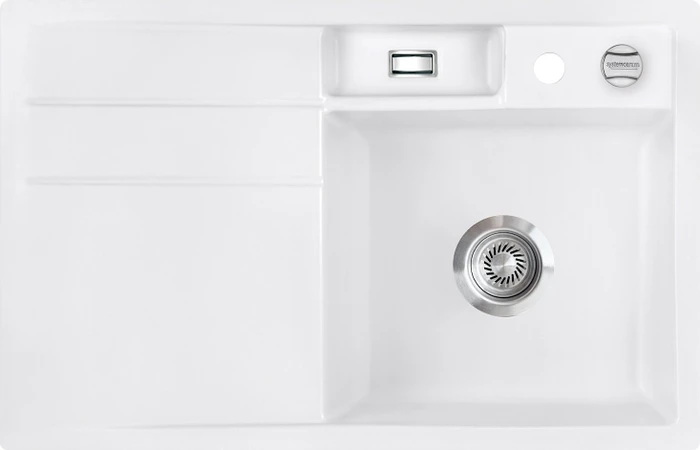 systemceram Bela 78 F Einbau Becken rechts mit Ablauffernbedienung grönland