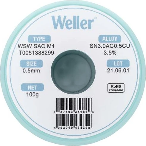 Weller WSW SAC M1 Lötzinn 0.5mm, 100g