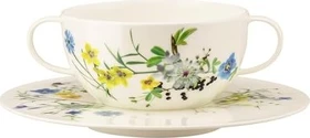 Rosenthal Brillance Bone China Fleurs des Alpes Suppentasse mit Untertasse, 2-tlg.