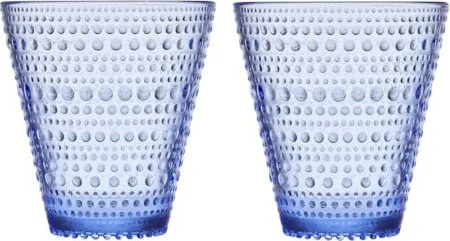 Iittala Kastehelmi Trinkglas 300ml aqua, 2 Stück