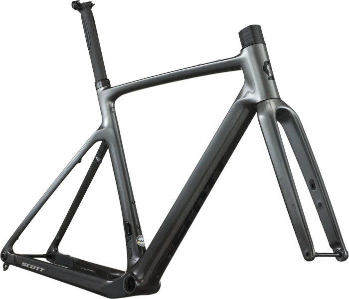 Scott Addict Gravel Team HMF Cyclocross/Gravelbike Rahmenset chrome silver