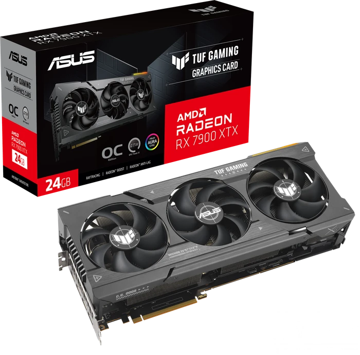 ASUS TUF Gaming Radeon RX 7900 XTX OC, TUF-RX7900XTX-O24G-GAMING, 24GB GDDR6, HDMI, 3x DP