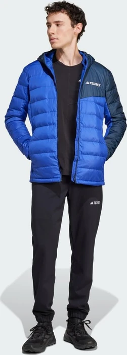 adidas Terrex Multi Light Hooded Daunen Jacke semi lucid blue/aurora ink (Herren)