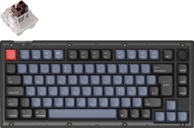 Keychron V1 Knob Version, Frosted Black, LEDs RGB, hot-swap, Keychron K Pro BROWN, USB, DE