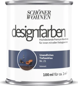 Schöner Wohnen Designfarben innen unendliches tiefseeblau matt, 100ml