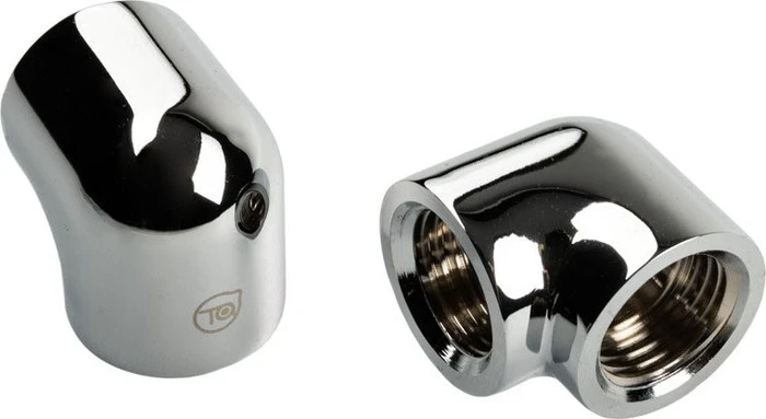 Bitspower Touchaqua Verbinder 90° 2x G1/4" female, Glorious Silver, 2er-Pack