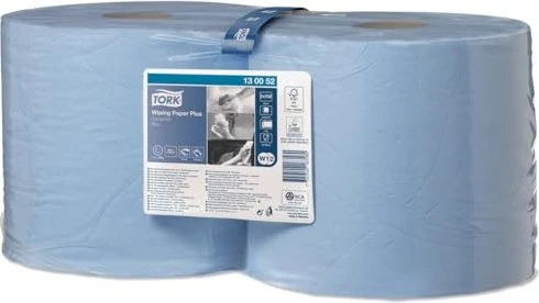Tork Mehrzweck-Papierwischtücher-Rolle W1/2 750 Blatt blau, 2 Rollen