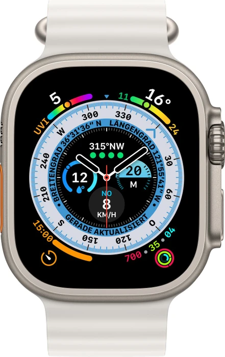Apple Ocean Armband Verlängerung für Apple Watch Ultra 49mm weiß