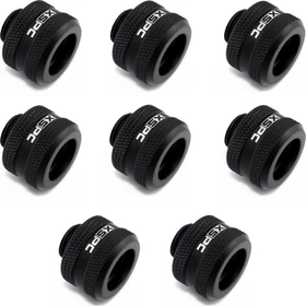XSPC Rohranschluss G1/4" auf 14/10mm, schwarz, weißer Schriftzug, 8er-Pack