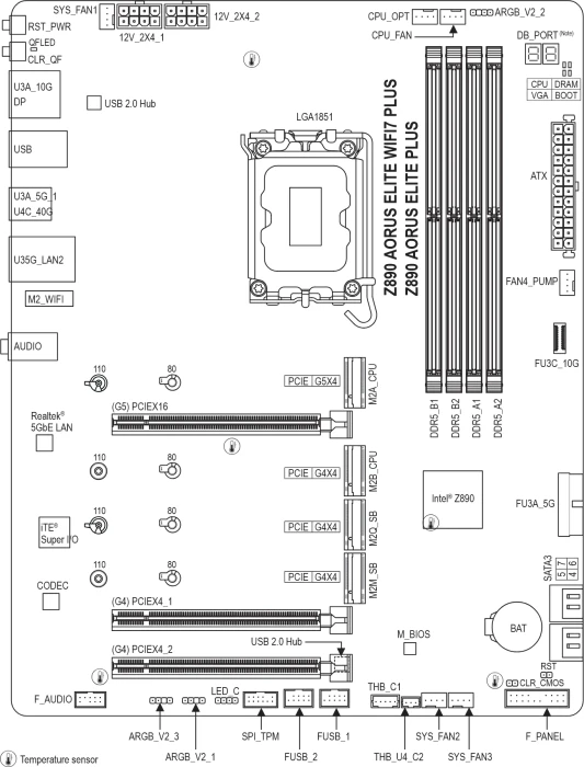 GIGABYTE Z890 AORUS Elite WIFI7 Plus (Intel 1851)