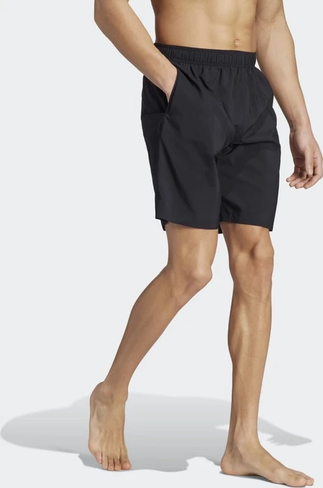 adidas Solid CLX Classic-Length Badeshorts black/lucid lemon (Herren)