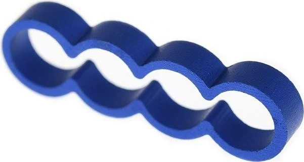 Alphacool Eiskamm Alu X4 Flat Kabelkamm 4mm, blau, 4er-Pack